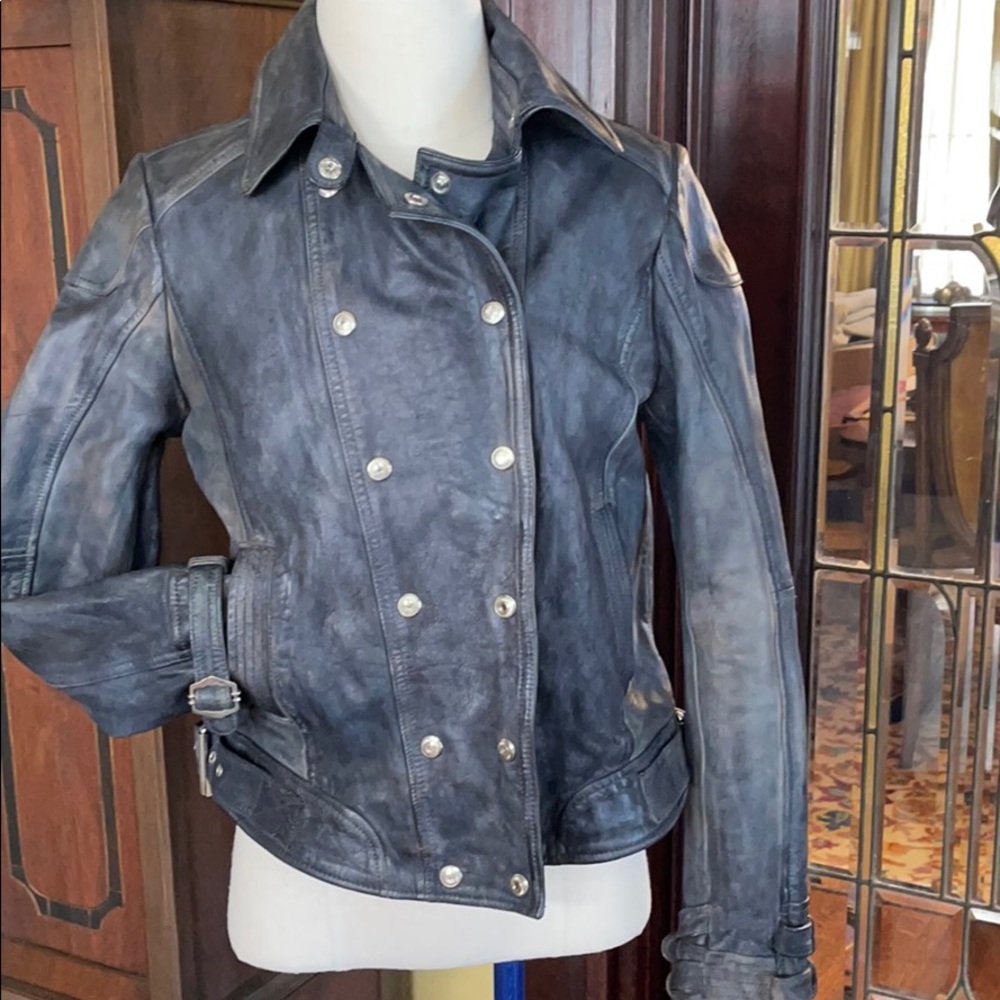 Free People Avis Leather Moto Jacket